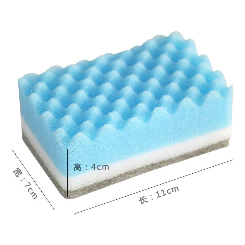 高密小波浪海绵百洁布 厨房清洁洗碗海绵擦 厂家直供批发