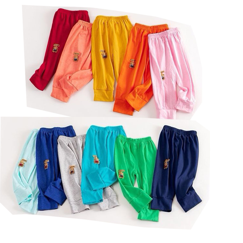 2021儿童小吊熊长裤 儿童防蚊裤 男女童棉质秋裤 地摊童装批发