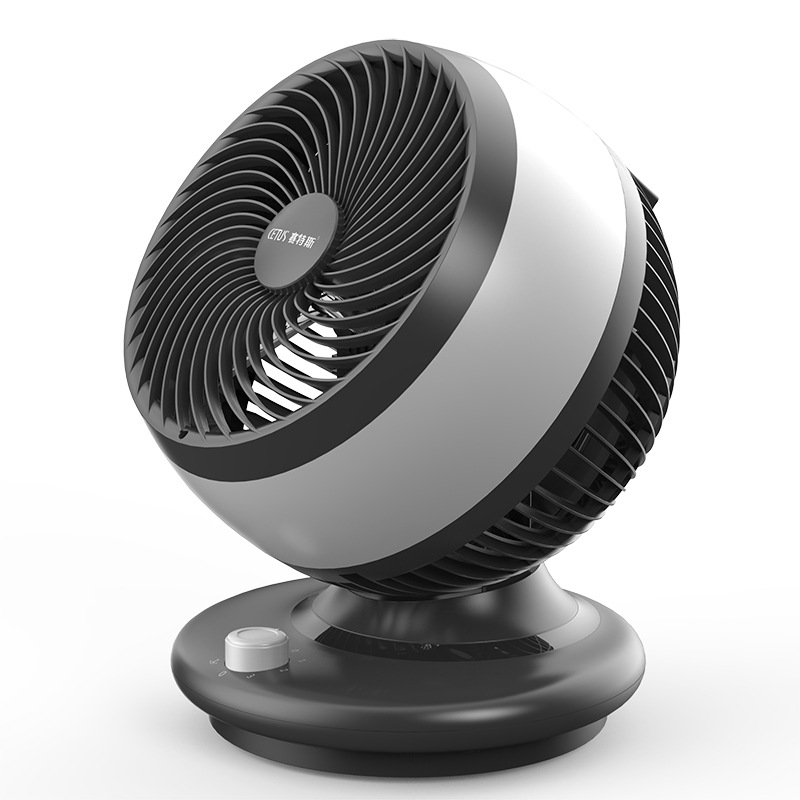 賽特斯電風扇台式家用宿舍靜音空氣循環扇渦輪對流搖頭小台扇學生