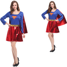 萬聖節Cosplay服裝成人超人服裝扮女款超人W-0157緊身衣公主裙