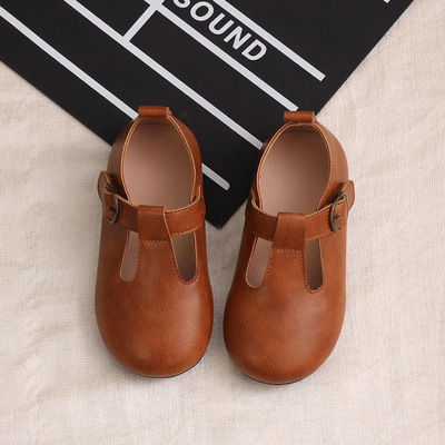 女童丁字公主鞋宝宝韩版小皮鞋2021新款儿童女春季休闲鞋女孩鞋子|ru