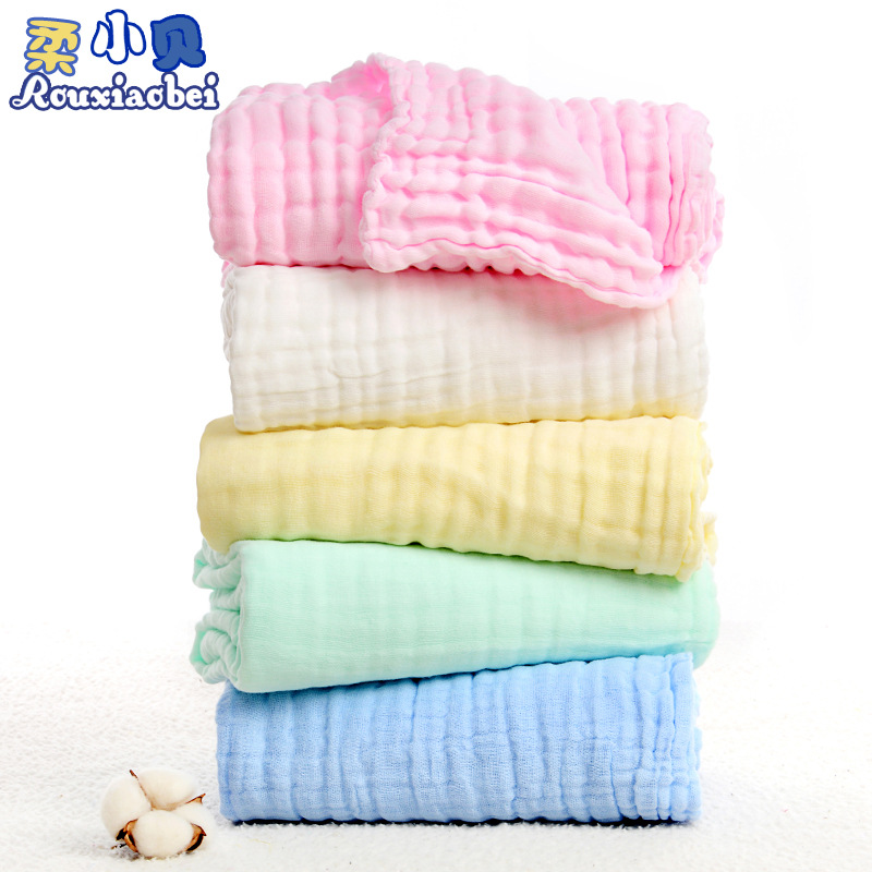 Gauze Bath towel Washed cotton 6 Blanket pure cotton Seersucker Children are fold Children are Infant supplies