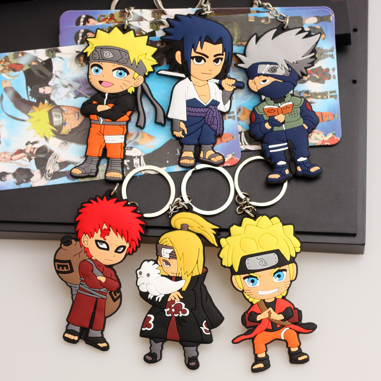 Anime New Naruto Keychain Pendant Naruto Kakashi Soft Rubber Double-sided Bag Hanging Trinkets Anime New Naruto Keychain Pendant Naruto Kakashi Soft Rubber Double-sided Bag Hanging Trinkets