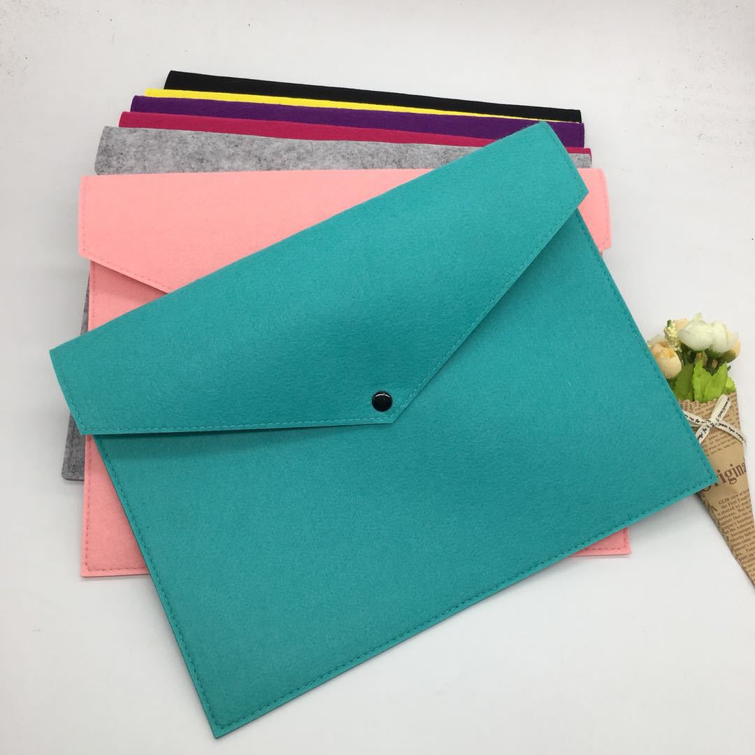 新款彩色毛毡文件袋 赠品礼品毛毡平板电脑收纳包商务袋|ms