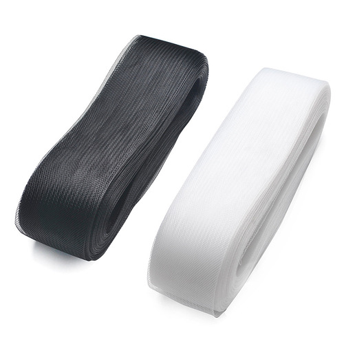 8cm hardened and thickened black elastic mesh performance costume bustle skirt lining horse hair tail mesh wedding dress fishbone thick silk