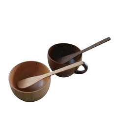 He Shi Home Wooden Facial Mask Bowl Set Wooden Scraper Wooden Bowl Scraper Beauty Salon Tools Printable LOGO