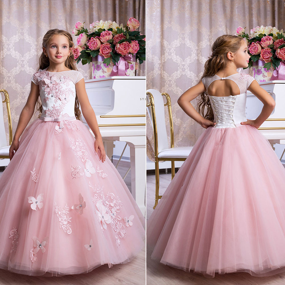 ABAO Flower Girl Dress Bridesmaid Pageant Wedding Prom Gown ZG8