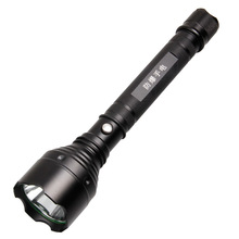 LED載防身強光充電手電 T6防爆防水300米遠射安保應急大手電筒