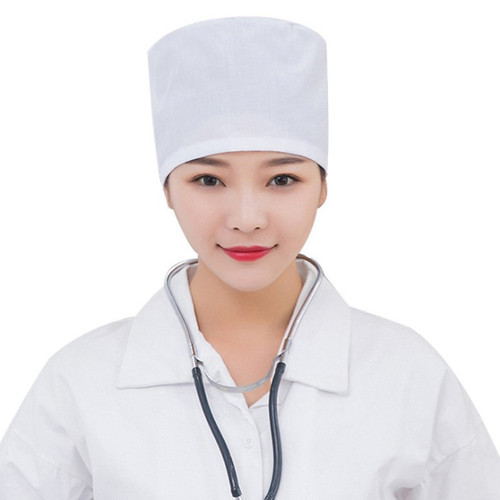 Thick men and women doctor hats, nurse round hats, laboratory physician work hats, intern food hygiene textile dustproof hats