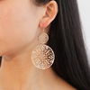 Fashionable retro matte ethnic earrings, European style, ethnic style