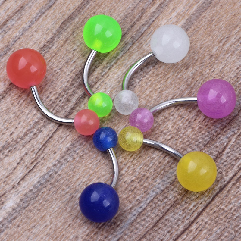 Acrylic Glow Ball Belly Button Ring Navel Jewelry detail image 10