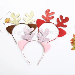 Ободок с рогами оленя новогодний