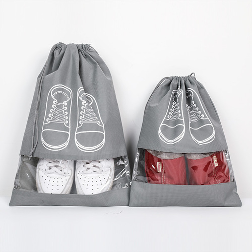 Shoe storage bag, new Korean style travel shoe storage bag, anti-dust, drawstring shoe bag, household non-woven storage