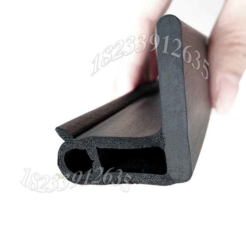L型密实发泡一体挤出二复合密封条防水防撞橡胶海绵密封胶条