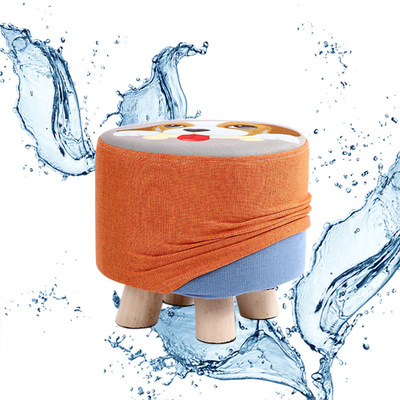 Fabric art square stool fashion Fabric art Shoe changing stool family indoor stool