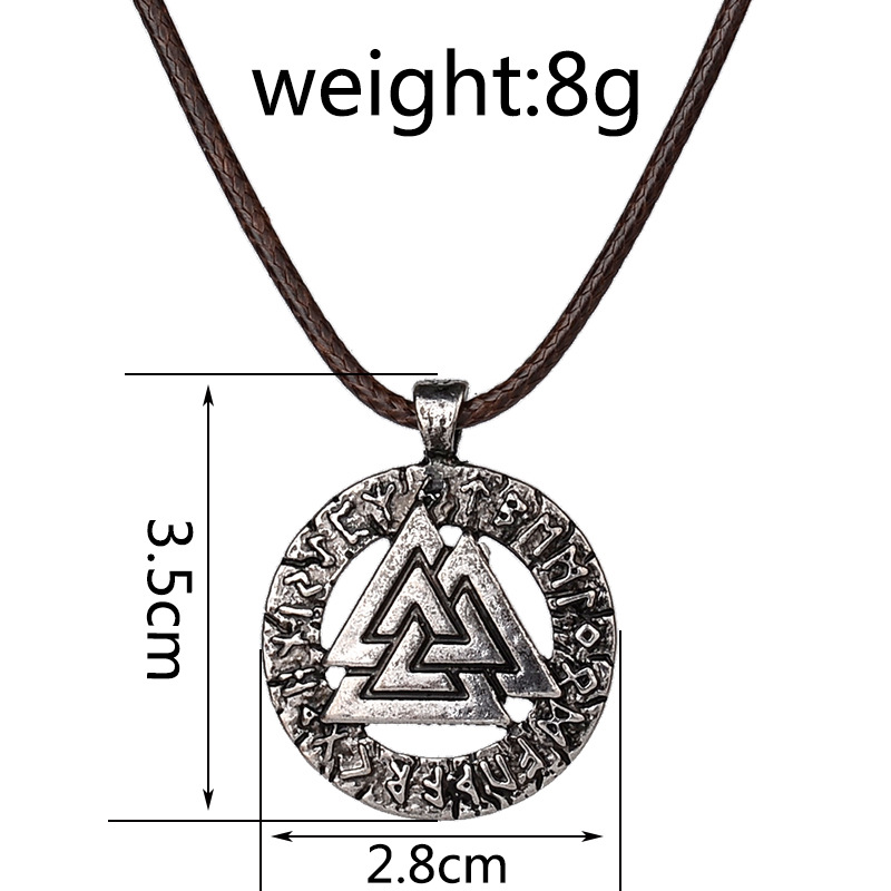 Collar De Aleación De Triángulo Geométrico Con Cadena De Clavícula Escandinava Vikinga Retro De Moda display picture 1