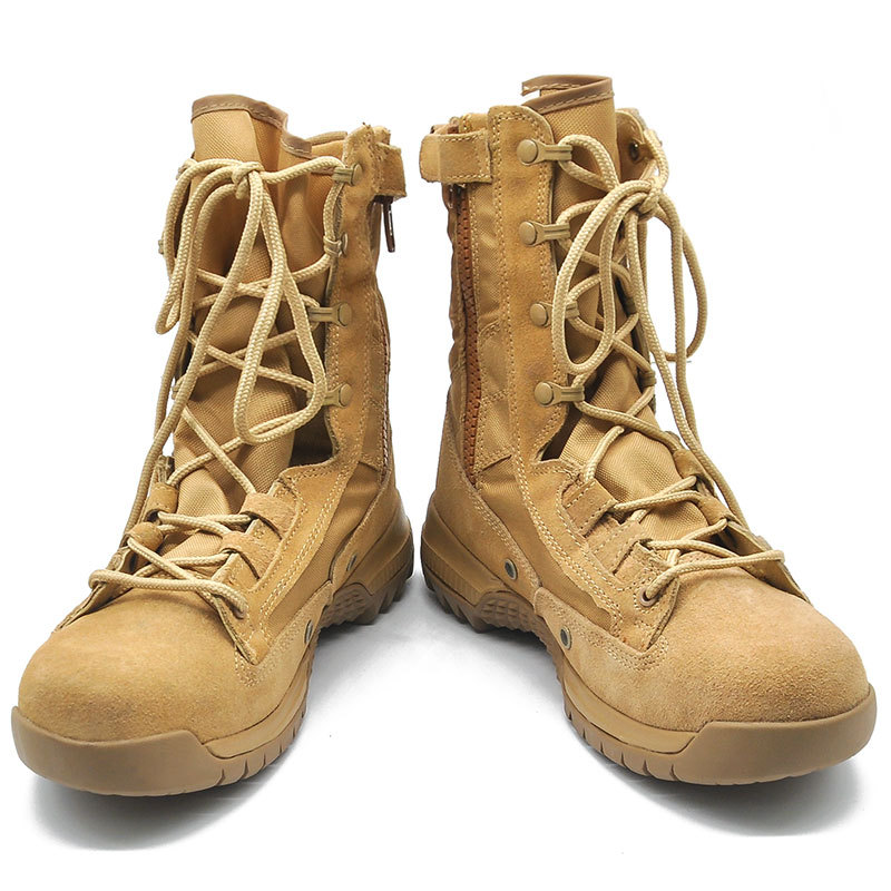 Training combat boots Desert boots Desert boots sand-colored combat boots_voghion.com
