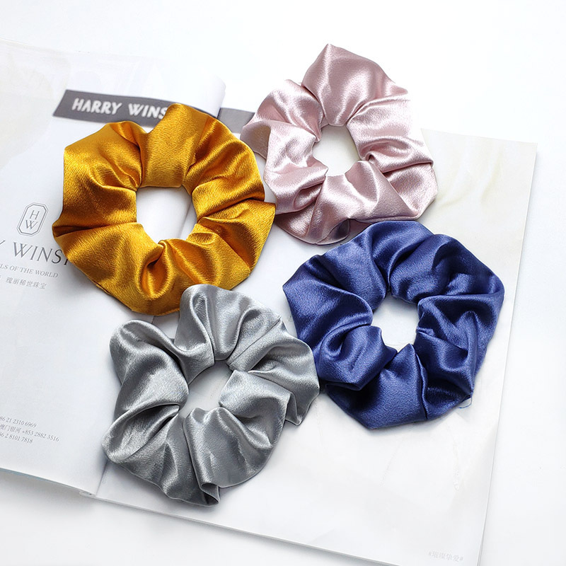 Simple Satin Retro Hair Scrunchies display picture 2