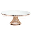 European -style hotel ring -shaped stainless steel dining table Large banquet Wedding table Foreign Hotel large dining table