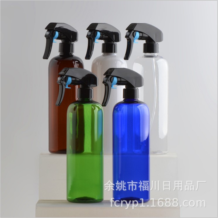 500ml圆肩G枪喷瓶园艺园林浇花瓶细雾喷壶pet塑料厂家供应