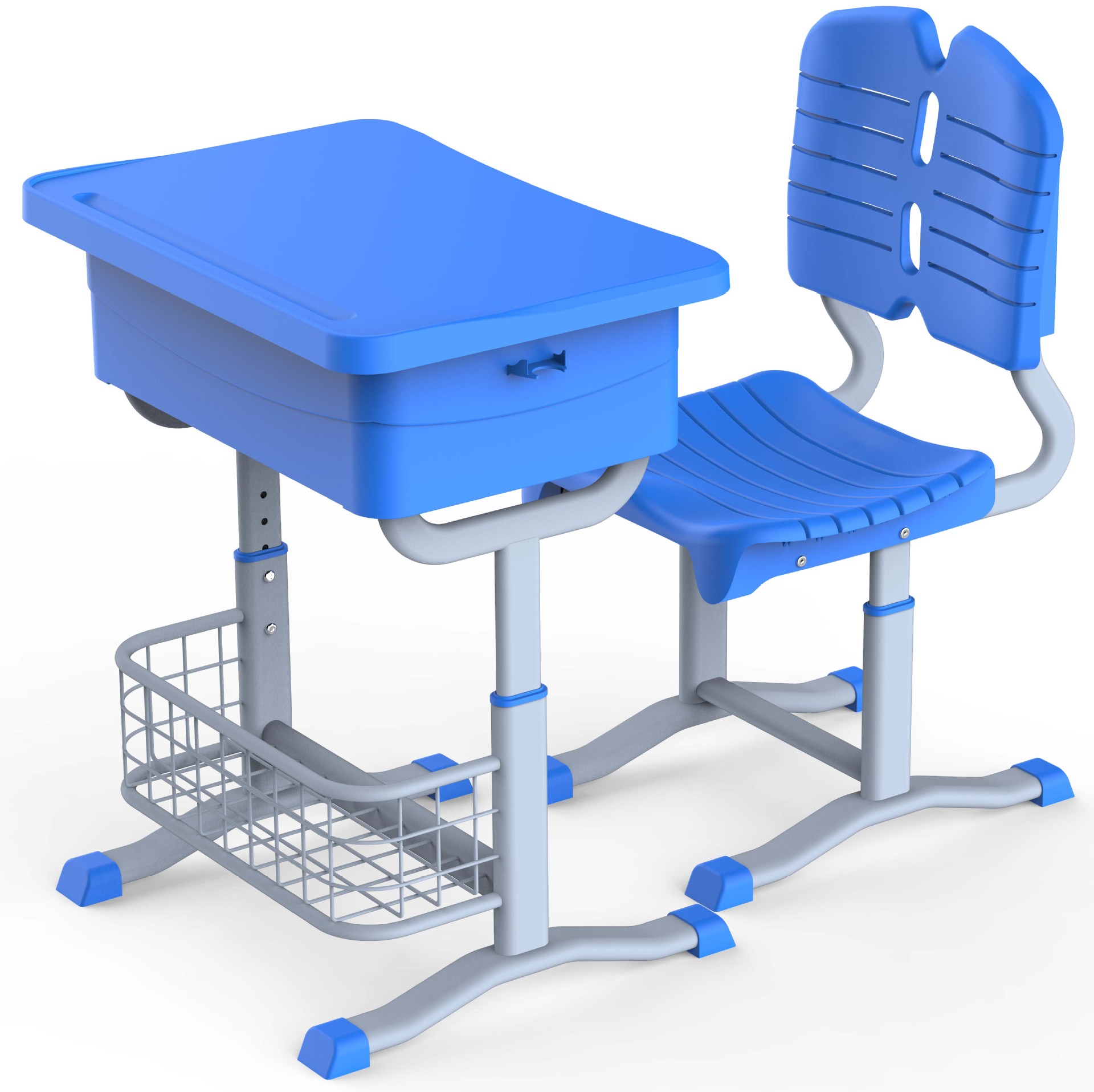 钢塑套管升降课桌椅 桌网栏椅直连档 天蓝 效果图.21