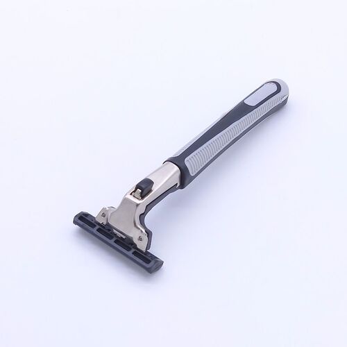Double-blade manual razor holder, portable 1-blade holder, 6-blade box, free foam old-fashioned razor