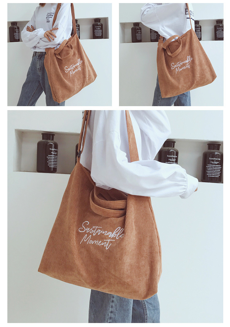 Corduroy Canvas Tote Bag - Image 8