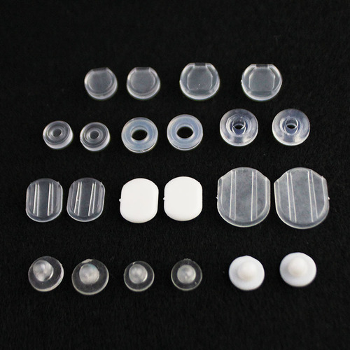 Invisible pierced screw ear clip pads, transparent round spring ear clip pads, ear pad clip accessories