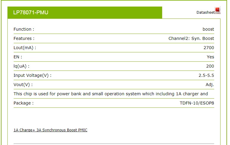 LP 78071 5V Синхронный повышающий + зарядный PMIC подходит для односекционной литий-ионной батареи оригинал прямые продажи