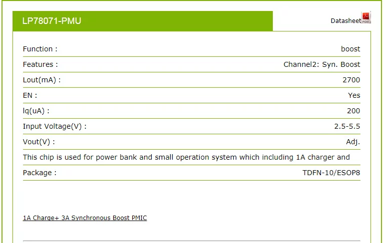 LP 78071 5V Синхронный повышающий + зарядный PMIC подходит для односекционной литий-ионной батареи оригинал прямые продажи