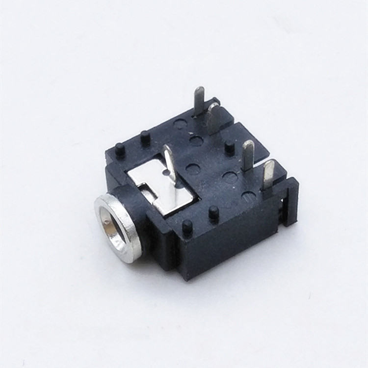 供应耳机插座 3.5音频插座 PJ-3F07 5脚直插PJ-307耳机母座双声道