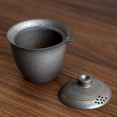 手工鐵釉手抓壺復古陶瓷泡茶壺仿古鎏金釉手工功夫茶具快客壺