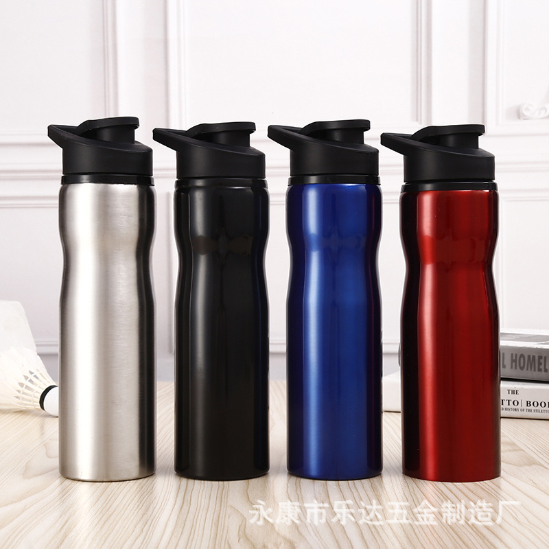 跨境專供手提翻蓋美式不鏽鋼杯收腰戶外運動水壺廣告禮品定制LOGO