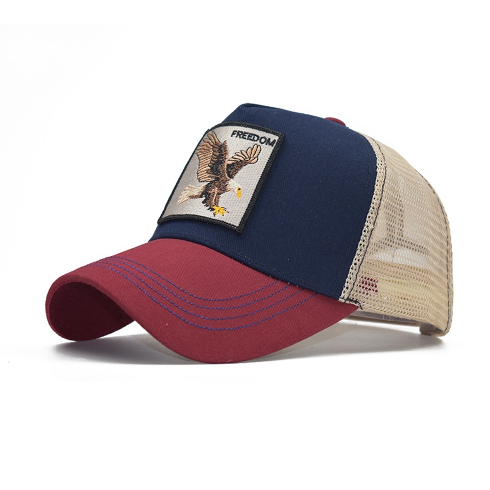 Vyšívaná zvířecí bavlněná síťovaná čepice Dámská baseballová čepice Pánská outdoorová sportovní čepice Kachní čepice_voghion.com