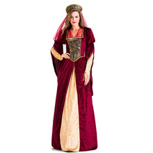 萬聖節服裝成人復古宮廷長裙阿拉伯連衣裙古埃及艷后法老演出服裝