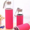 Thickened heat -resistant glass Fashion transparent water cup Sports Portable car cup seal leak -proof rope bottle