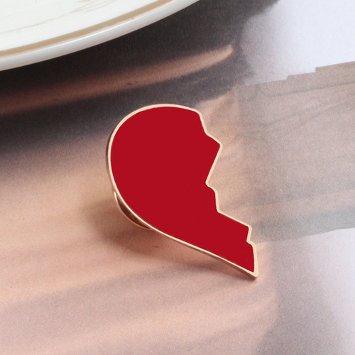 Creative Splicing Brooch Bottle Alloy Flower Droplet Half Heart Pin Cup Badge Hat and Coat Decorations