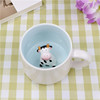 Cup in the cup, puppy panda ceramic water cup personal cup personal cup 3D Santa Santa elk Snow Marchu gift cup