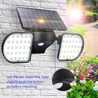 Solar Lights solar energy Courtyard waterproof 56led human body Induction Scenery street lamp solar energy lighting Wall lamp