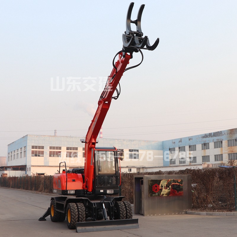 山东济宁销售轮胎式抓木机 轮式抓木机价格 抓木器挖斗 现货供应