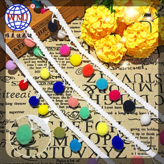 Factory Direct Sale Weimei Jia 3cm Dual Color Colorful Pom-Pom Edge, Triangle Small Pom-Pom Pendant Decorative Edge