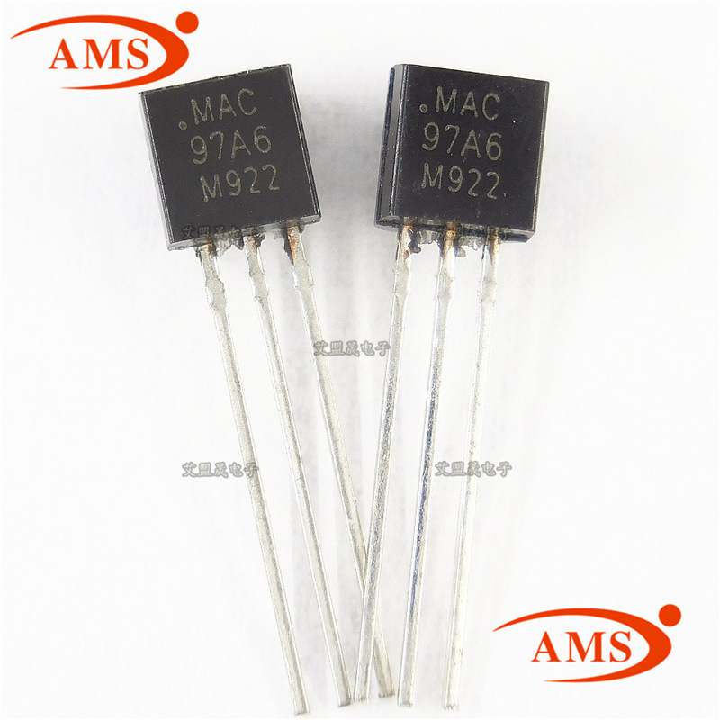 MAC97A6 97A6 TO-92封装 双向可控硅晶闸管 0.6A/400V 全新现货