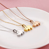 Cute necklace stainless steel, chain for key bag , suitable for import, European style, simple and elegant design, wholesale