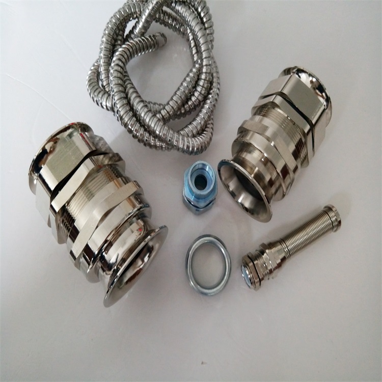 福莱通铜镀镍喇叭口电缆葛兰头锁紧电缆接头电缆密封头