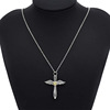 Necklace, angel wings, pendant, accessory, silver 925 sample, European style, suitable for import