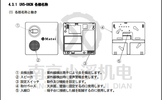 厂家授权小溪机电8折日本NICHIHO火焰探测器UVS-06CN