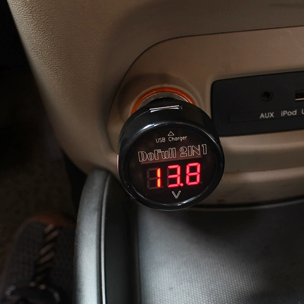 PV красный дисплей (авто USB + вольтметр)