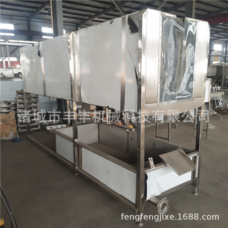 供应全自动家禽扒蜡屠宰流水线 鸡鸭鹅通用立式保温喷淋松毛机