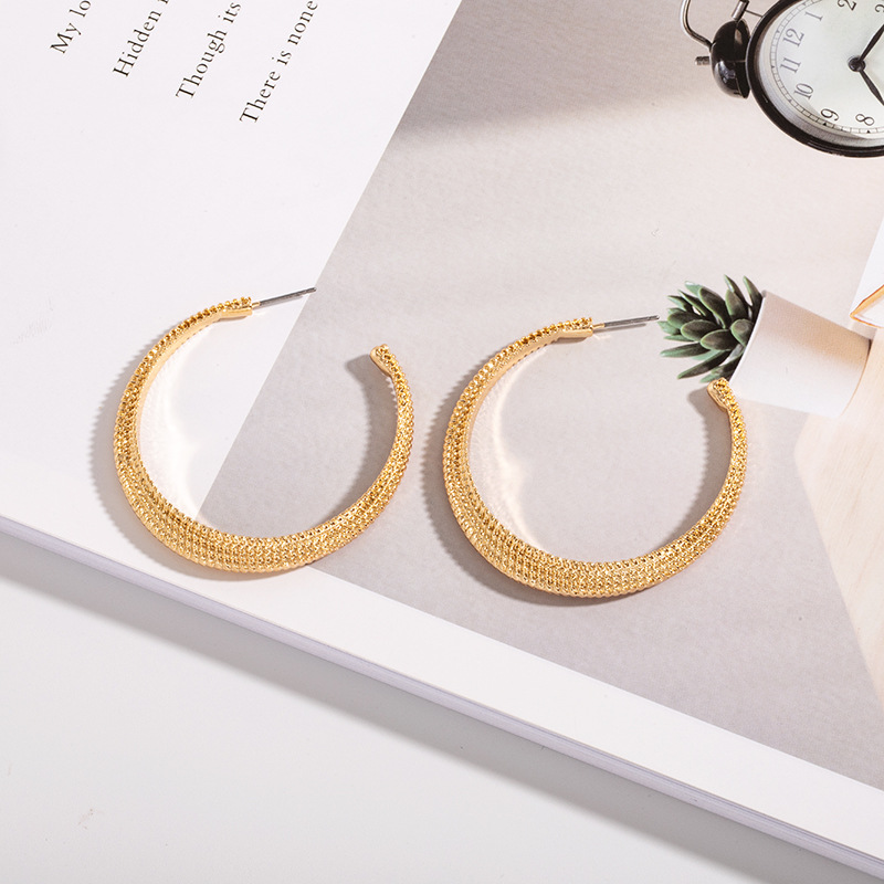 retro circle alloy pearl earringspicture22