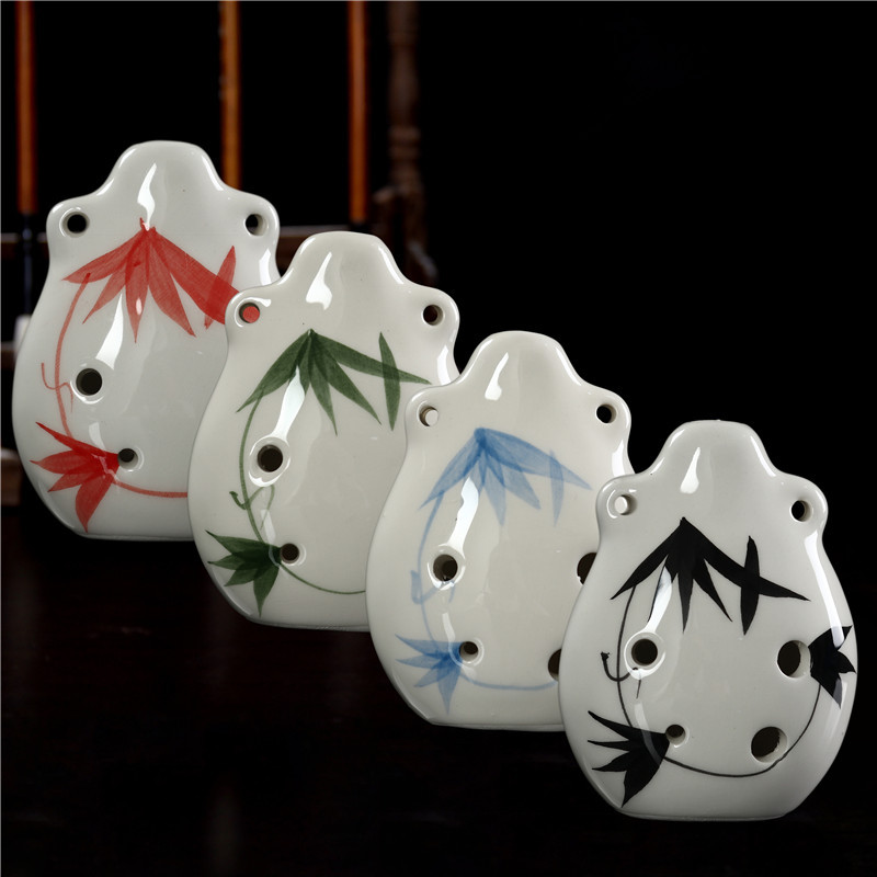 Small double Bamboo Ocarina 6 Manufactor wholesale customized Beetle Attractions Jewelry Keepsake gift Beginner introduction